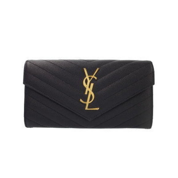 SAINT LAURENT PARIS Monogram Flap Wallet Bifold Long - Picture 1 of 5